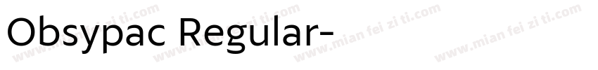 Obsypac Regular字体转换